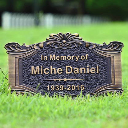 Personalized Memorial Plaque – Custom Engraved Grave Marker for Loved Ones or Pets (Dog & Cat), Remembrance Plaques