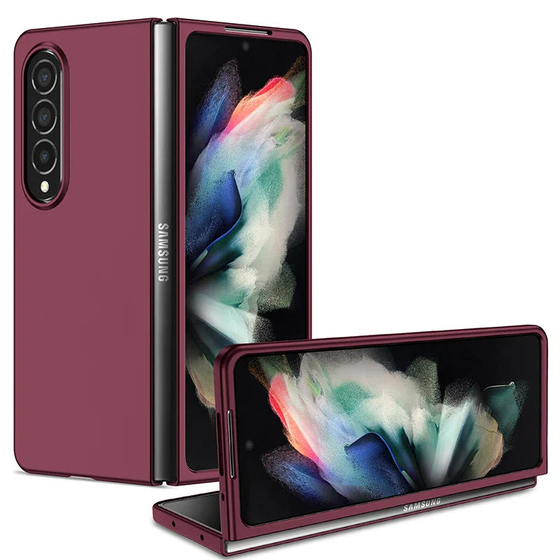 Samsung Z Fold 5/4/3/2/1 Case — Anti-Fingerprint Shockproof Full Protection Cover in Black, Green, Purple