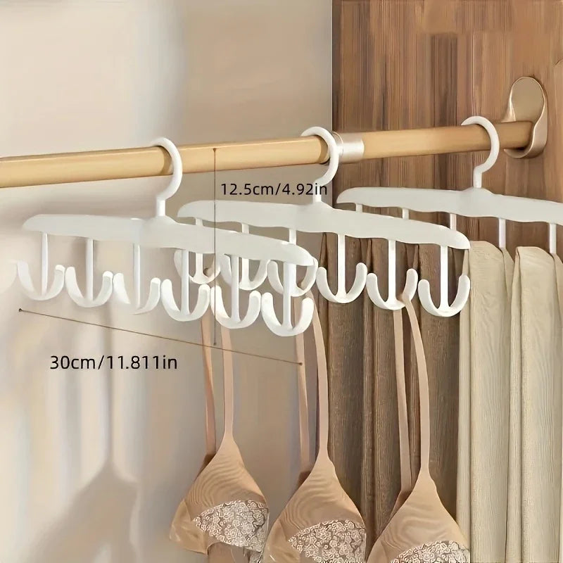 12-Hook Rotating Closet Hanger — Space-Saving Organizer for Ties, Belts, Underwear & Skirts
