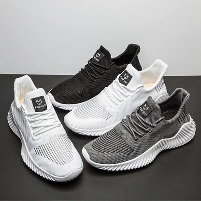 Men's White Sneakers – Casual Walking & Running Shoes, Plus Size 49, Tennis Masculino