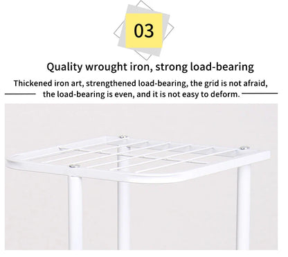 Cordlal Iron Plant Stand 6/7/8-Layer Flower Pot Holder Rack Organizer for Home Garden Decor