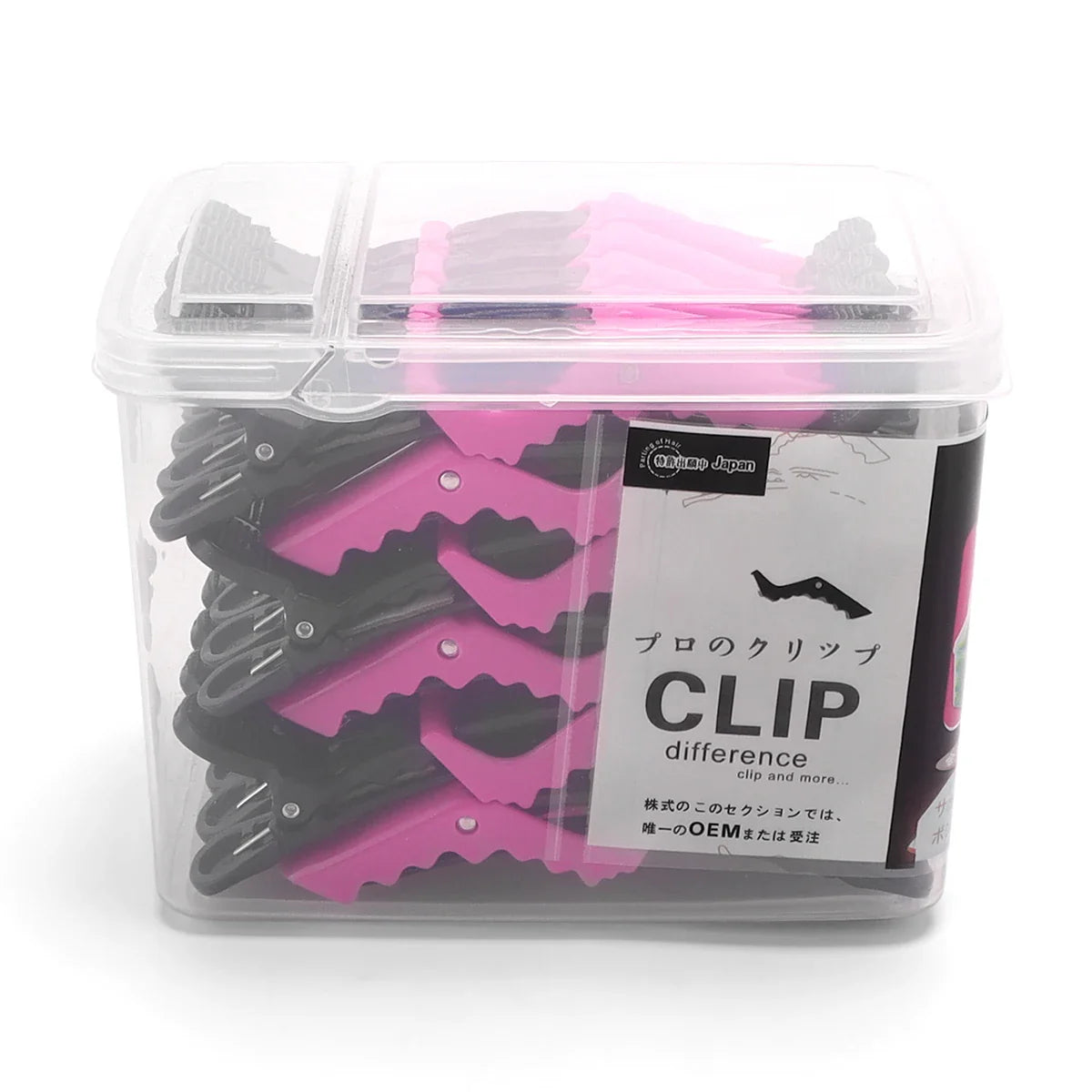 30pcs Barber Hair Clips Black & Pink Hairdressing Clamps Claw Sectioning Clips for Salon Styling