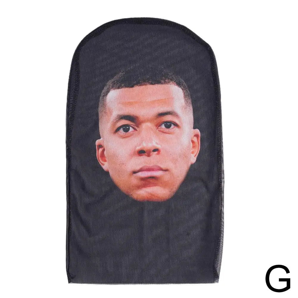3D Balaclava Mask Hat - Seamless Kanye Face Mask for Pranks, Celebrity Hip Hop Hood Headgear
