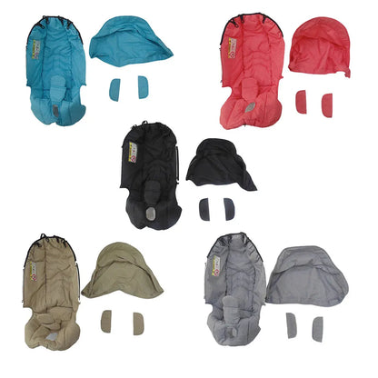Toddler Baby Stroller Rain Cover — Waterproof Oxford Sunshade & Dustproof Cover with Soft Seat Cushion and Washing Kit