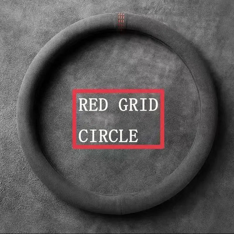 All-Season Suede Steering Wheel Cover — Ultra-Thin, Non-Slip, Breathable for Round & D-Shaped Wheels