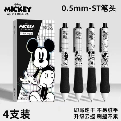 Disney Cartoon Press Gel Pen – Cute 0.5mm Quick-Dry Black Ink Writing Pen, Creative Student Stationery for Smooth & Precise Writing