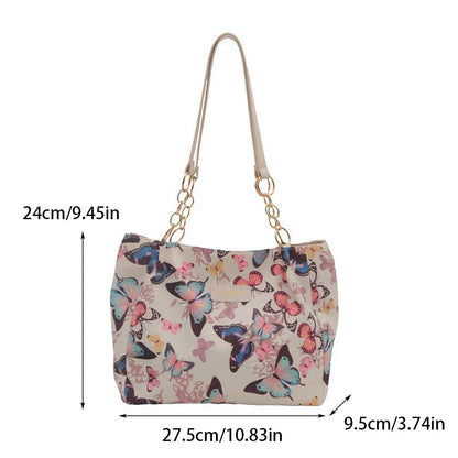 Women’s Nylon Animal Print Shoulder Tote Bag – Large Capacity Casual Handbag for Teen Girls Gift
