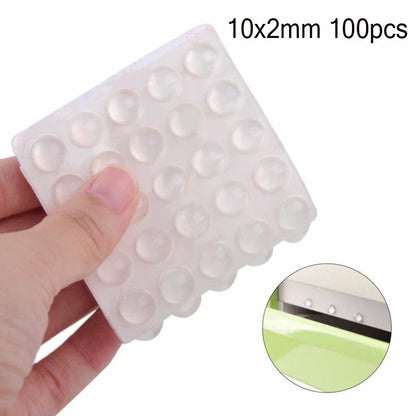 18–100PCS Self-Adhesive Silicone Door Stops – Cabinet Bumpers & Rubber Cushion Pads for Furniture Protection
