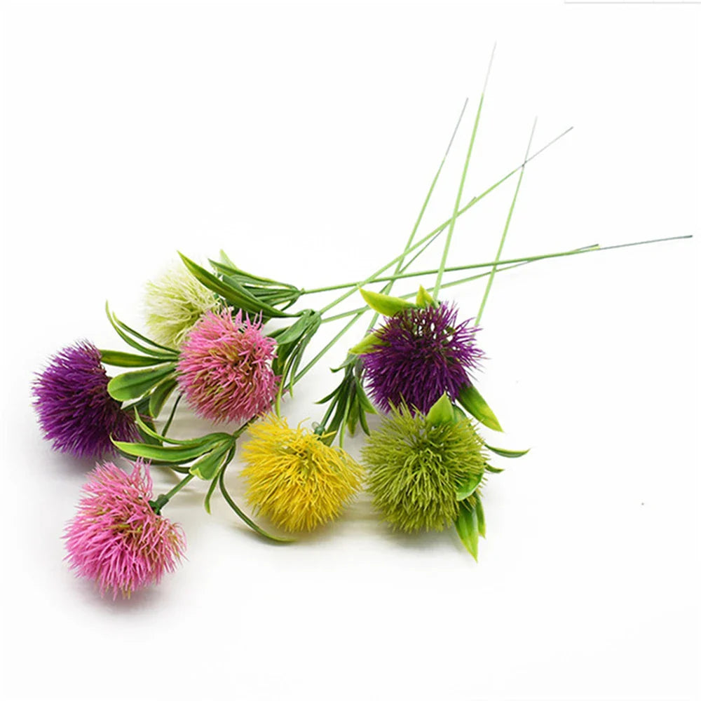 10PCS Artificial Dandelion Flower Bouquet – Mixed Plastic Fake Flowers for Wedding, Home, Party & DIY Table Decoration