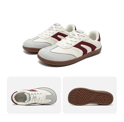 HOBIBEAR Unisex Barefoot Sneakers — Wide-Toe Minimalist Zero Drop Lace-Up Casual Shoes, Non-Slip for Men & Women