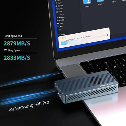ACASIS 40Gbps USB 4.0 SSD Enclosure – Thunderbolt NVMe M.2 8TB Case, Compatible with Thunderbolt 4/3, USB 3.2/3.1/3.0 (JHL7440)