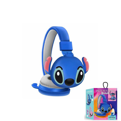 Disney Stitch AH-806 Wireless Bluetooth Headphones – HIFI Stereo Foldable Headset with Mic, Anime Cartoon Kids Birthday Gift
