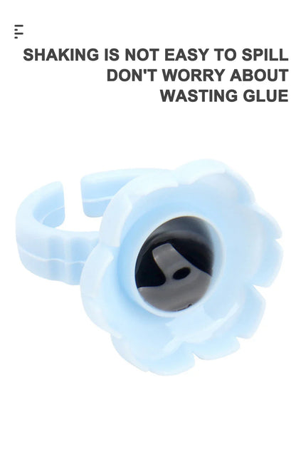 AILEISHI 100PCS Disposable Eyelash Glue Cup Rings – Lash Extension Pigment Holder Tattoo Makeup Tools