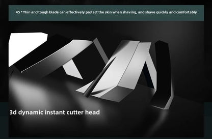 Men’s Electric Mini Shaver | Rechargeable Type-C LED Display Wet & Dry Razor for Home & Travel