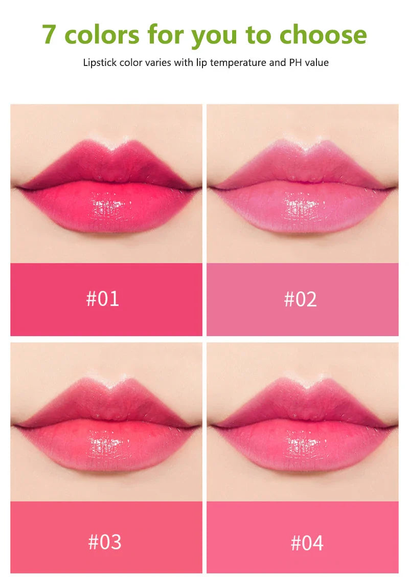 Spring Aloe Vera Moisturizing Lipstick – Long-Lasting Nourishing Temperature-Change Lip Balm & Gloss