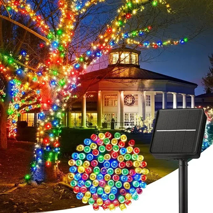 Solar LED String Lights - 8-Mode Waterproof Fairy Lights for Gardens, Weddings, Parties & Outdoor Decor