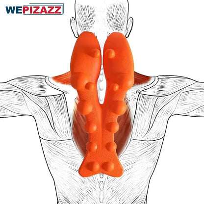 Neck and Shoulder Relaxer - Cervical Traction Stretcher with Upper Back Massage Support