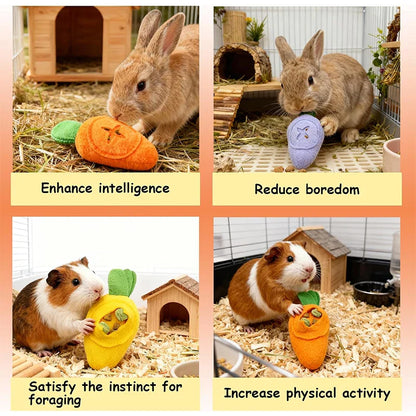 Washable Rabbit Foraging Puzzle Toy – Interactive Feeding & Hiding Food Game for Rabbits, Guinea Pigs & Small Animals