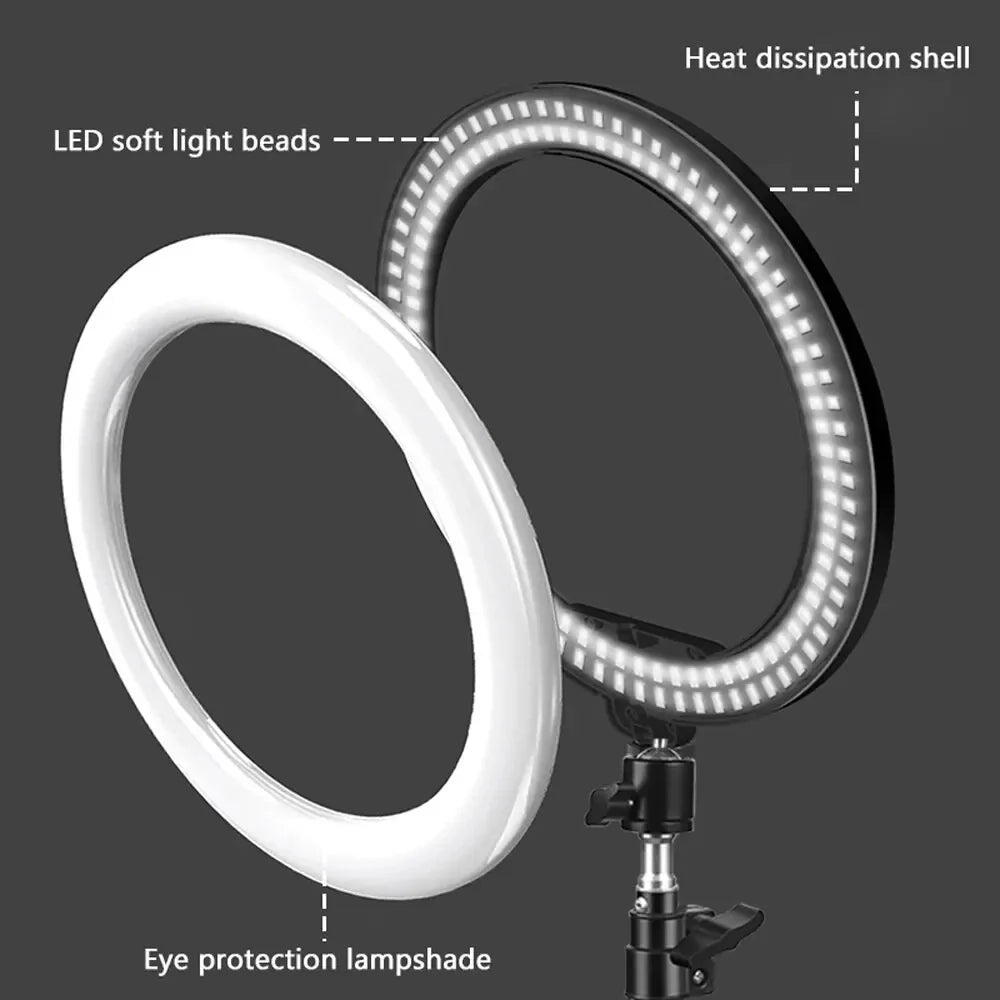 10-inch 26cm LED Selfie Ring Light – Photography Fill Lighting for Video Recording, Live Broadcast & Selfie Lamp
