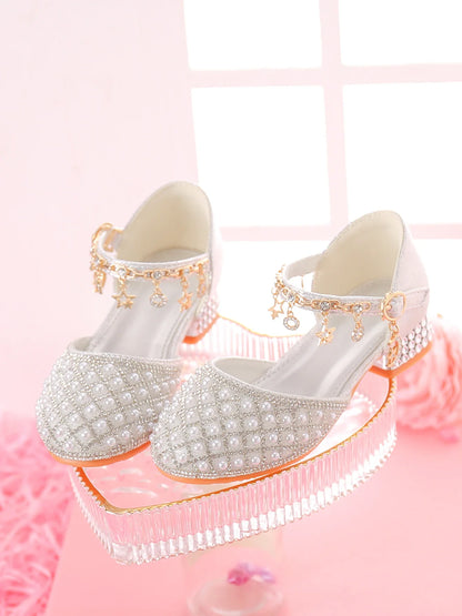 Crystal High Heels for Girls - Princess Dress Performance Shoes