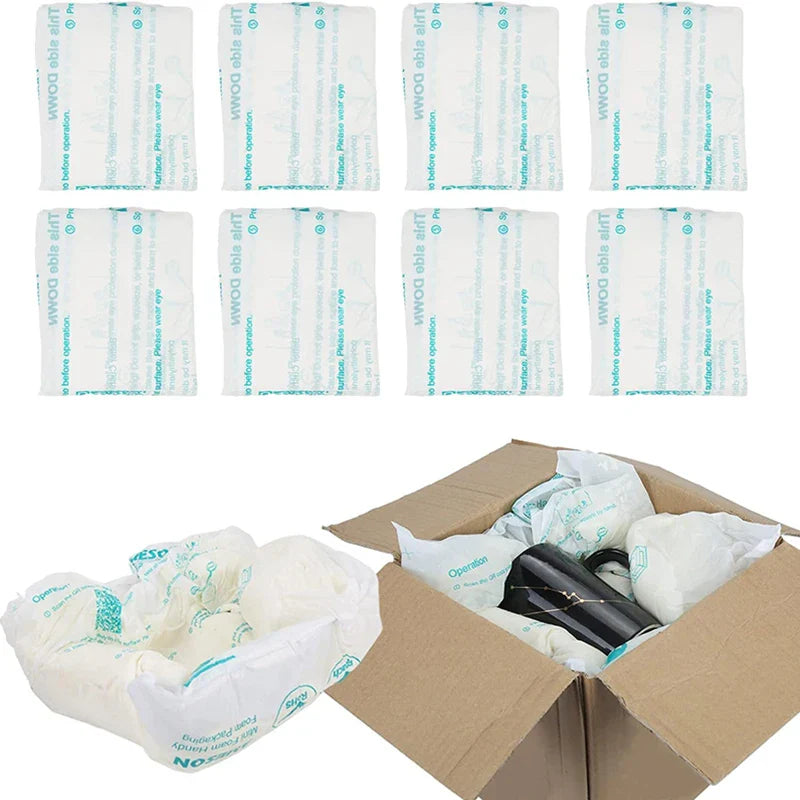 4pcs/8pcs Fragile Expanding Foam Protective Bags – Quick Foam Packing Wrap for Car Accessories & Glass Protection
