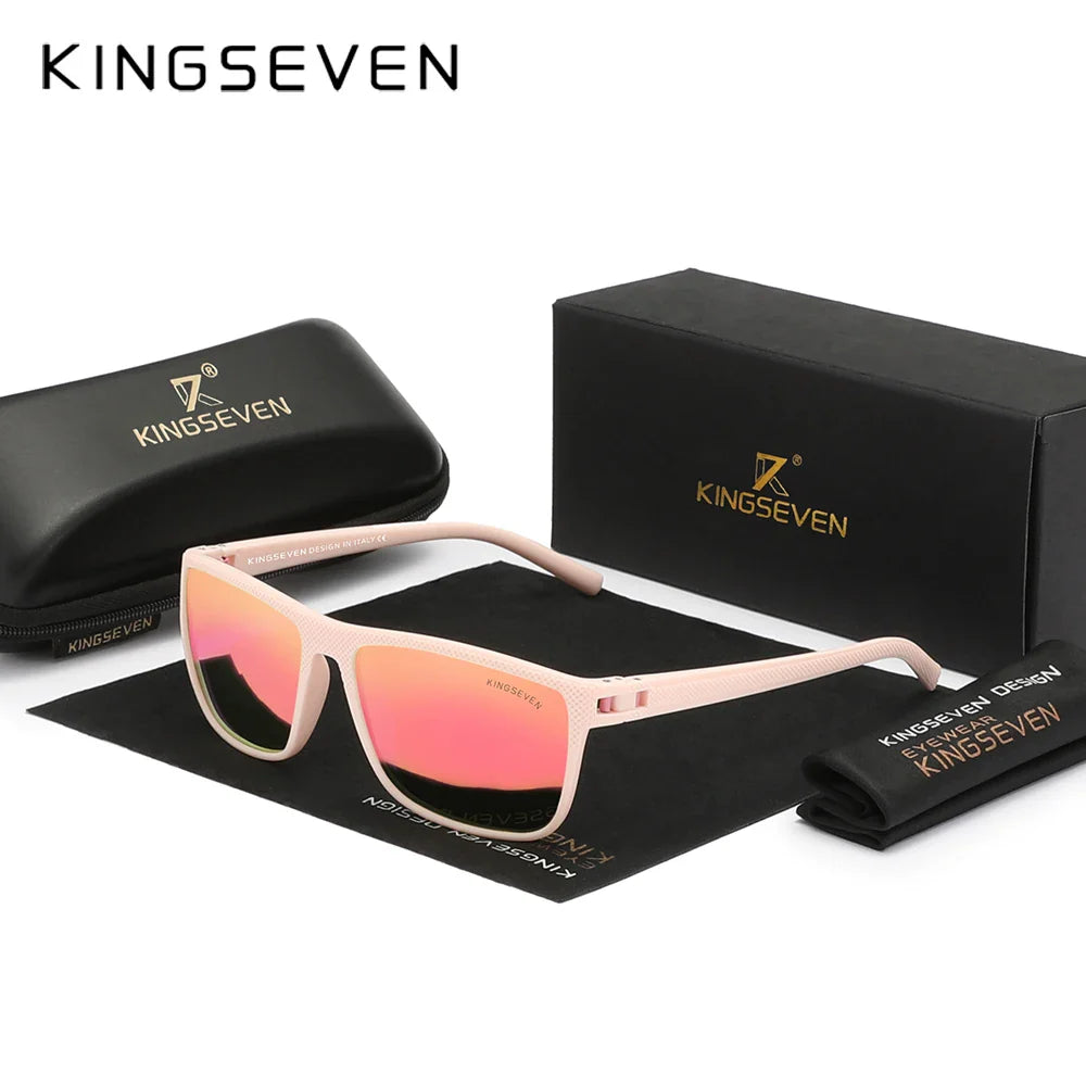 KINGSEVEN Classic Polarized Sunglasses - UV400 Square Frame Eyewear for Men & Women