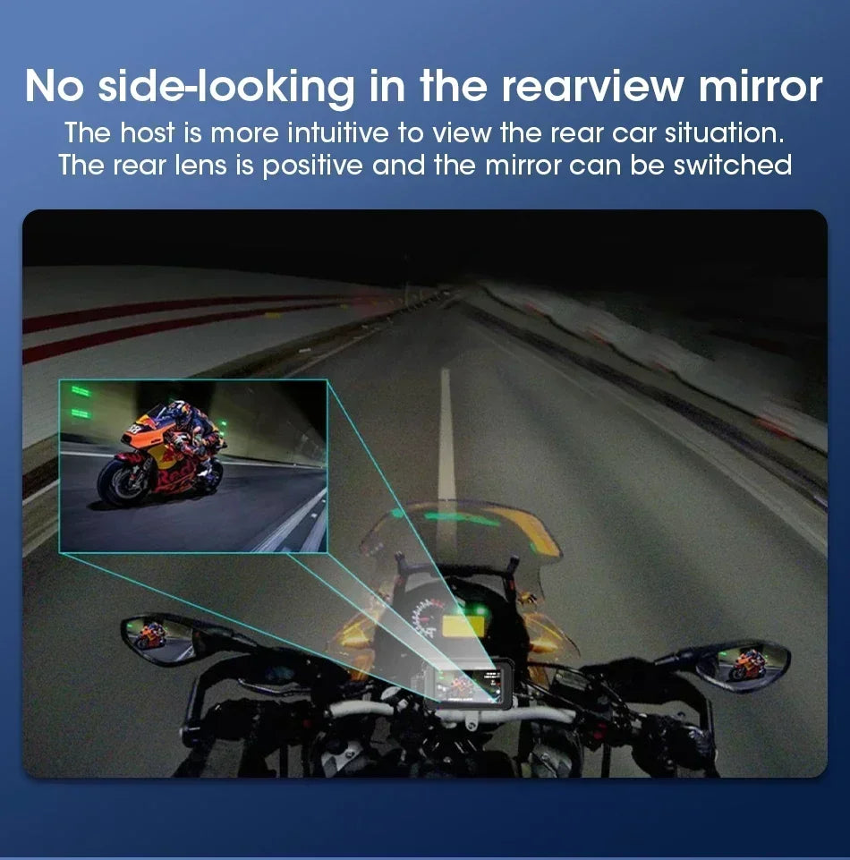 7-Inch Motorcycle GPS Navigation with Wireless Apple CarPlay & Android Auto – Waterproof Touchscreen Display, BT Connectivity, IPX7