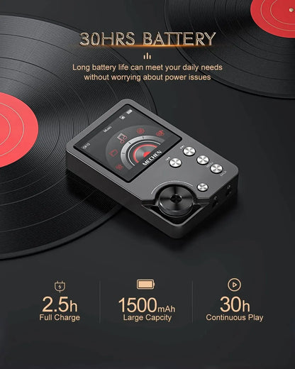 MECHEN M30 HiFi Lossless MP3 Player - 64GB Memory Card, Supports Up to 256GB