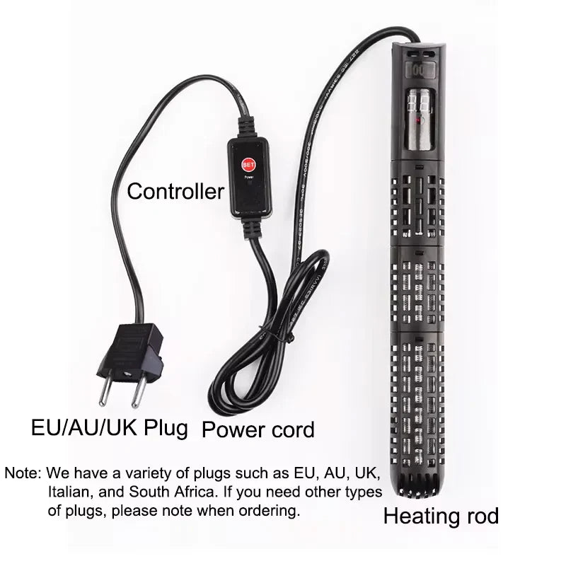 Aquarium Submersible Heater - Water Heating Rod with Temperature Control for Fish Tanks, 220-240V, 50-500W