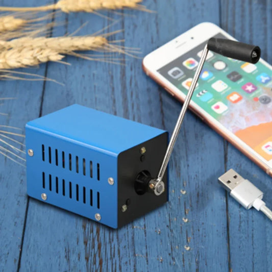 20W Outdoor Portable Hand Crank Generator — Multi-Function USB Emergency Survival Power Supply
