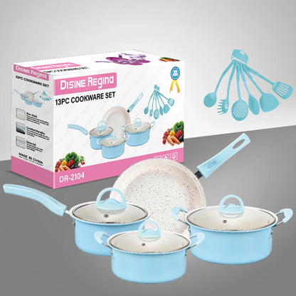 13-Piece Non-Stick Pots & Pans Set – Complete Kitchen Cookware, Perfect Gift for Family & Friends
