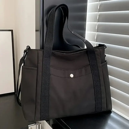 Large Capacity Nylon Crossbody Bag - Casual Messenger Shoulder Tote with Removable Strap