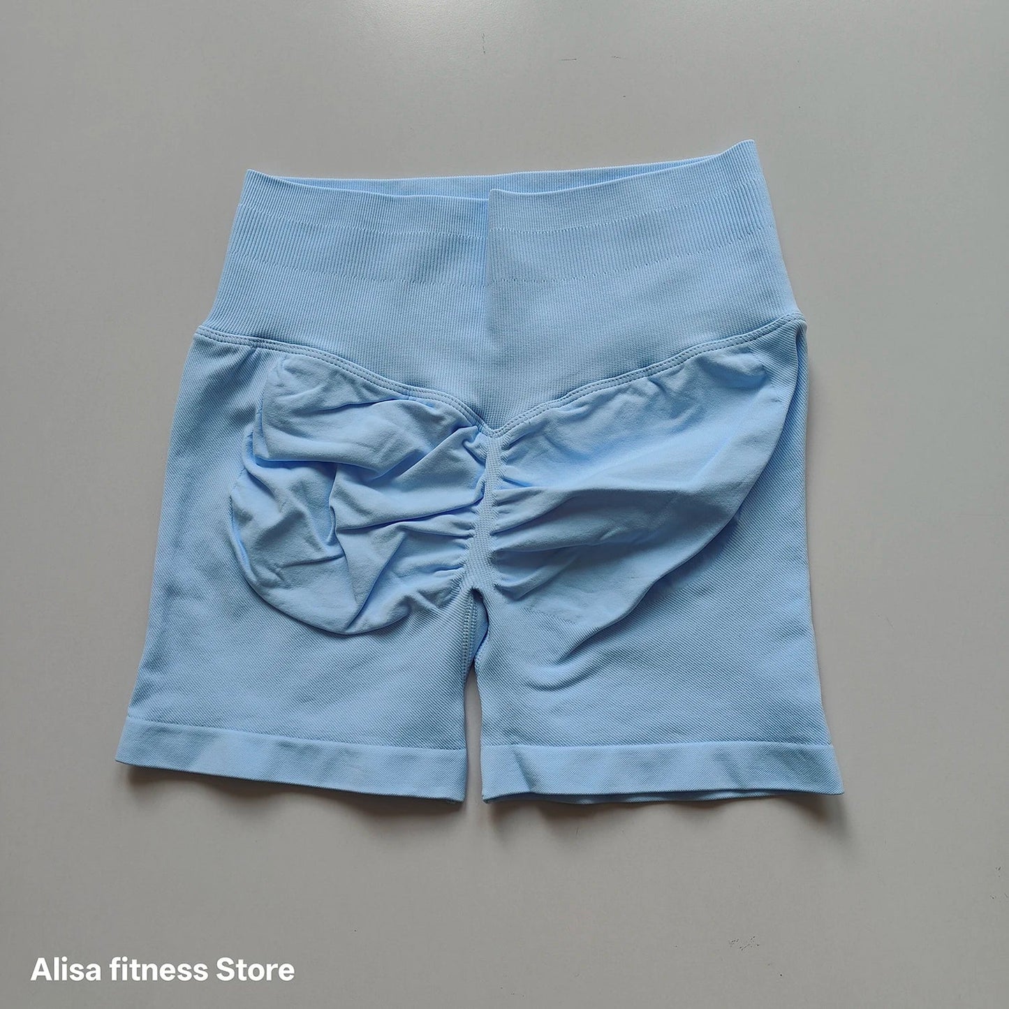 High Waisted Yoga Shorts - Seamless Tummy Control Fitness Shorts for Running, Workout & Activewear