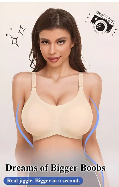 Female Anchor Fake Chest Bra – Women’s Silicone Prosthesis Underwear with Breast Pad, Sexy Oversized Lingerie for Cosplay