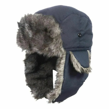 Men's Winter Trapper Aviator Ski Hat - Waterproof Earflap Bomber Cap with Warm Ear Protectors