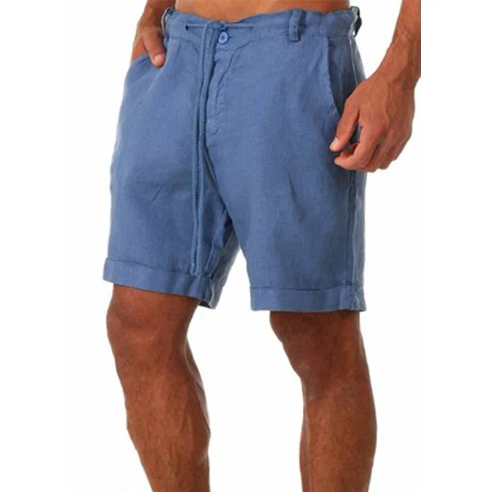 Men’s Summer Cotton Linen Shorts – Lightweight Breathable Casual Sport & Fitness Streetwear Pants