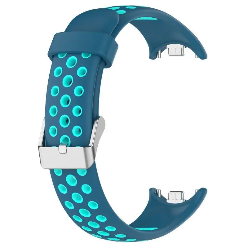 Two-Color Silicone Sport Strap for Xiaomi Mi Band 9 & 8 – Breathable Smartwatch Wristband Accessory