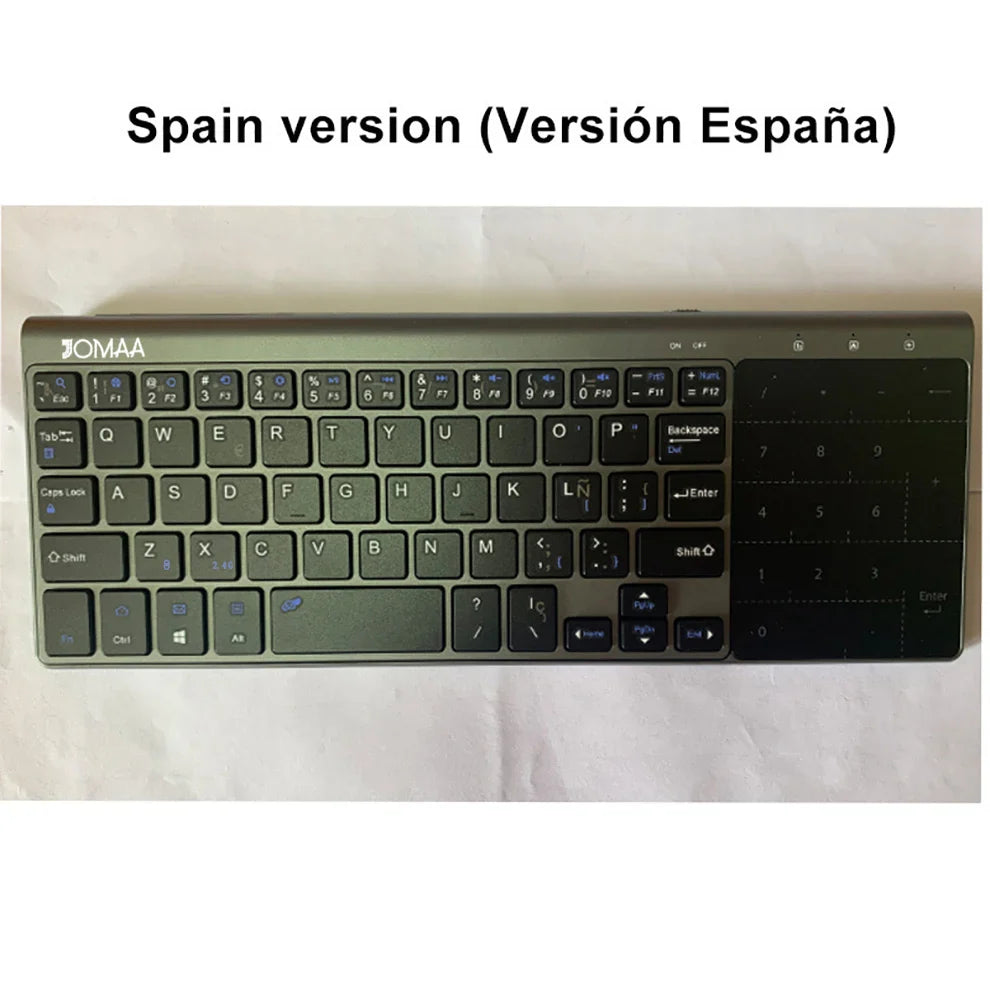 Slim 2.4G Wireless Keyboard with Touchpad — USB Numeric Keypad for Android, Windows, Desktop, Laptop & TV Box