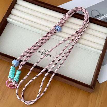 Cute Adjustable Crossbody Bag Chain Strap – Detachable Stripe Shoulder Bag & Phone Hanging Rope Accessory