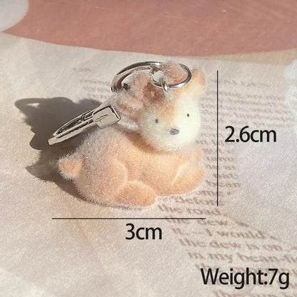 Cartoon Plush Koala Keychain – Cute Fluffy Doll Bag Pendant, DIY Keyring Charm Gift for Women