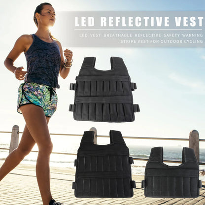 Adjustable Weight Training Vest — 3/15/35kg Fitness Running Jacket for Workout & Jogging