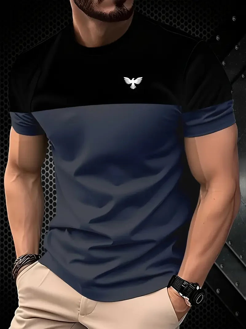 Men’s 3D Printed Sports T-Shirt - Breathable Round Neck Polyester Casual Summer Tee Top