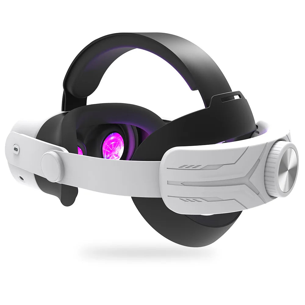 12000mAh RGB Elite Halo Head Strap with Battery for Meta Quest 3S – 25W Fast Charging VR Accessory