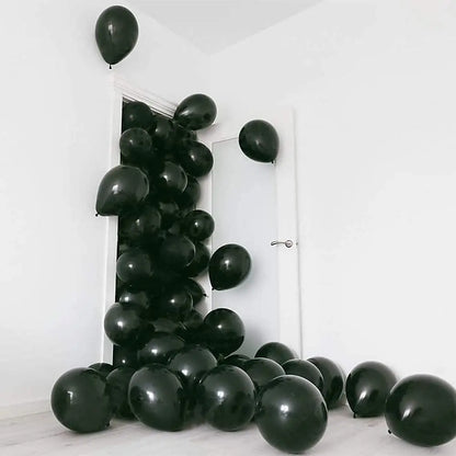 5-100pcs 12-inch Black Latex Balloons – Wedding, Birthday & Party Decoration Supplies