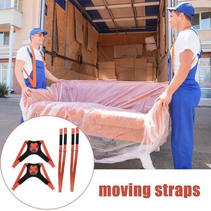 Moving Straps 2-Pack Adjustable Lifting Harness Set – Portable Heavy Duty Moving Ropes 880 lbs for Kayak, Trailer, Camping & Appliances