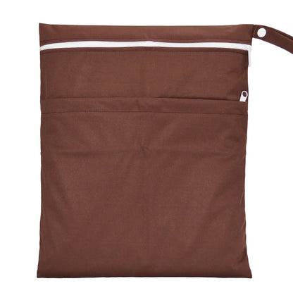 Sigzagor Wet & Dry Baby Diaper Bag – Waterproof Reusable Washable Nappy Bag with Double Zippers