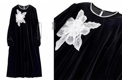 White Multi-Layer Lace Sequin 3D Flower Patch – DIY Clothing Decorative Applique