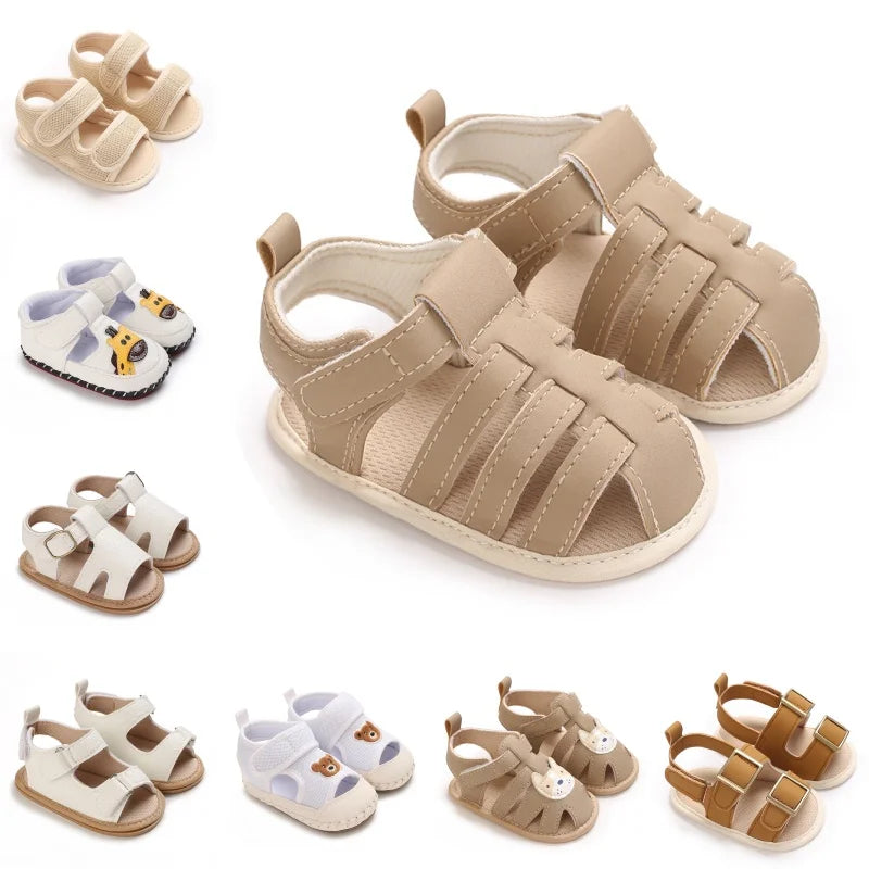 Infant Boy Pre-Walker Sandals - Breathable Soft Sole Casual Walking Shoes for 0–1 Year