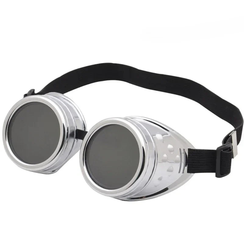 Motorcycle Retro Steampunk Sunglasses – Gothic Driver Protective Glasses for Costume & Dress-Up