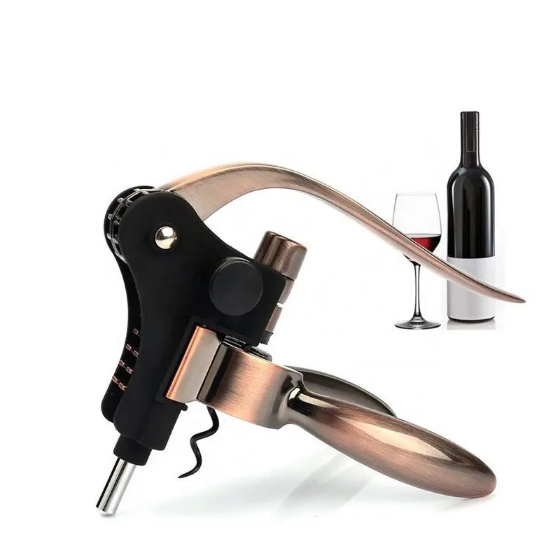 High-End Red Wine Corkscrew - Zinc Alloy Bronze Rabbit Head Wine Corkscrew Screwdriver